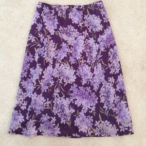 Beautiful purple floral skirt
