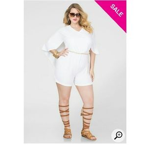 Chain Belt Shorts Romper