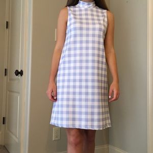 Checkered shift dress