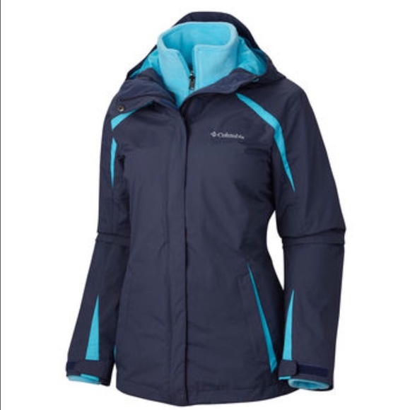 NWT Columbia Blue Interchange Jacket