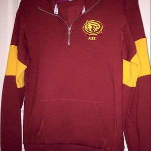 Pink Iowa State half zip