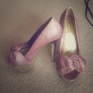 Light Pink Glitter Heels