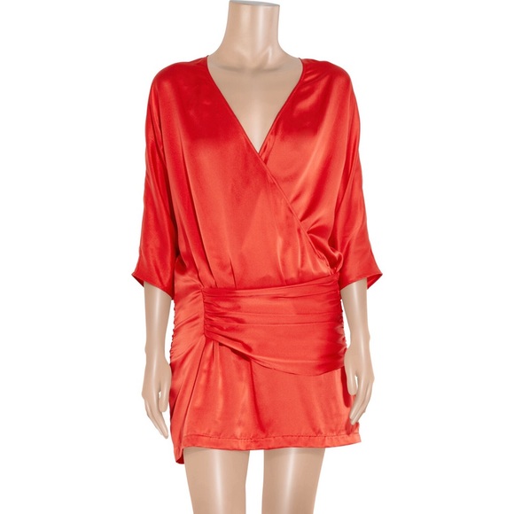 Thakoon Addition Silk Satin Wrap Dress