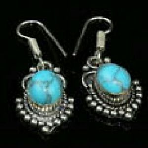 💙SALE💙 New **HC Turquoise 925 Sterling Dangle Er