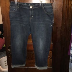 Lane Bryant denim crop jeans.