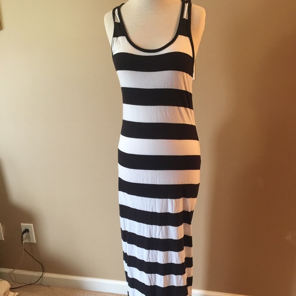 Black and white stripe maxi