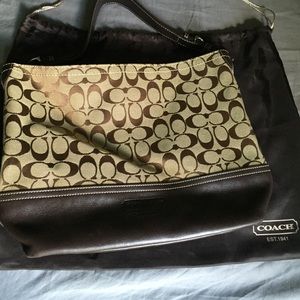 Coach Handbag, new with a small Coach wristlet.
