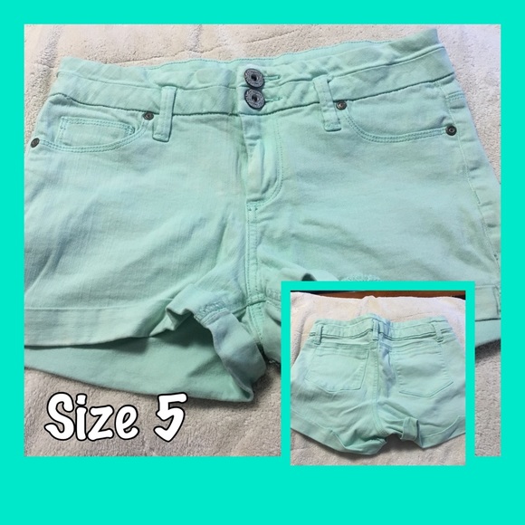 Mint green junior size 5 shorts