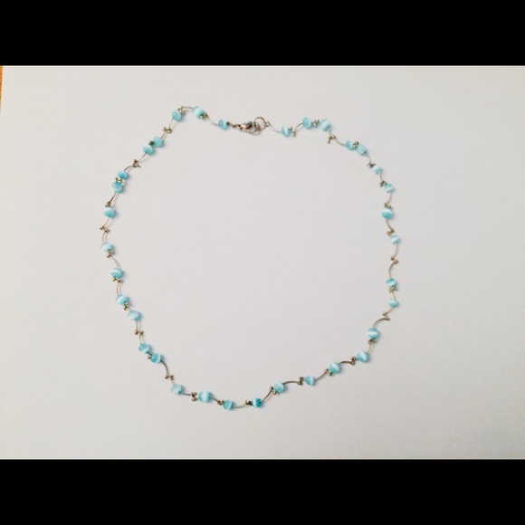 Turquoise-beaded necklace - Picture 2 of 2
