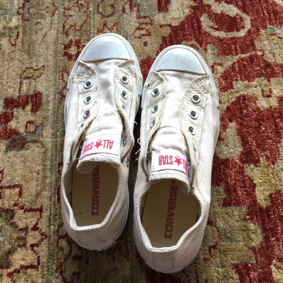 Beige canvas sneakers-no laces