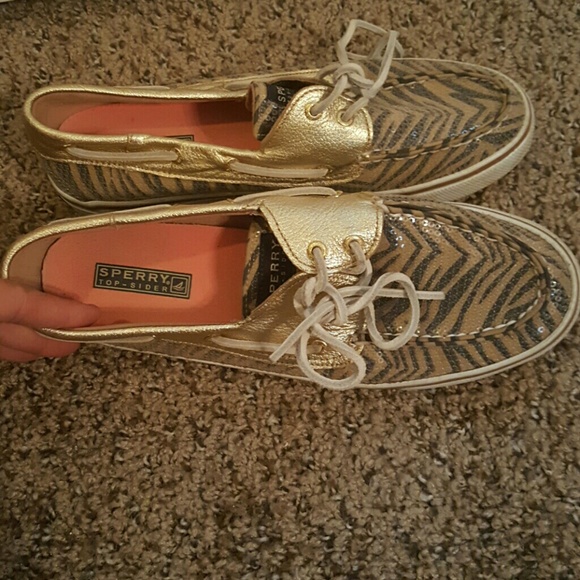 Sequin Zebra Print Sperry Topsiders - image 4