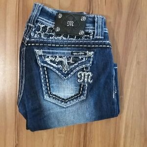 Miss Me Bootcut Cheetah Print Bling Jeans