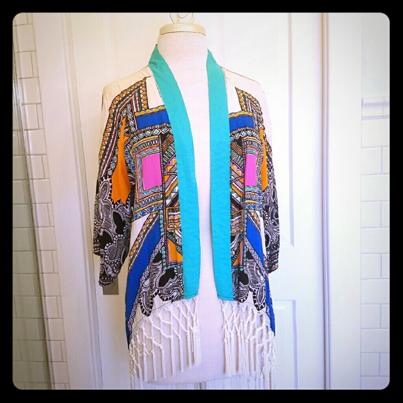 Neon & Fringe Top