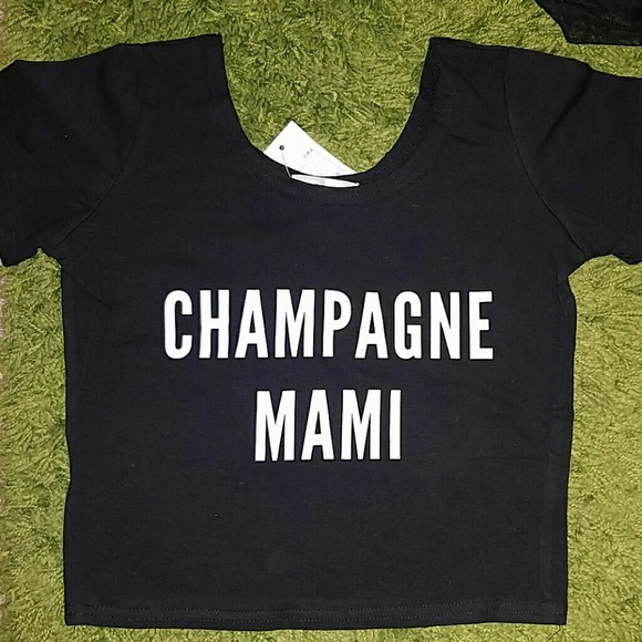 The Champagne Mami cropped tee!
