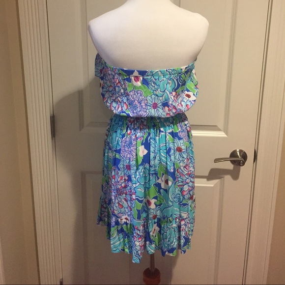 Strapless Lilly Pulitzer Ruffle Dress - Picture 2 of 4