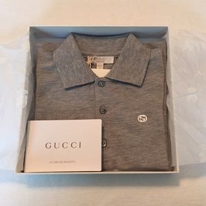 New GUCCI Boys Pique Polo shirt 18/24 mos gift box