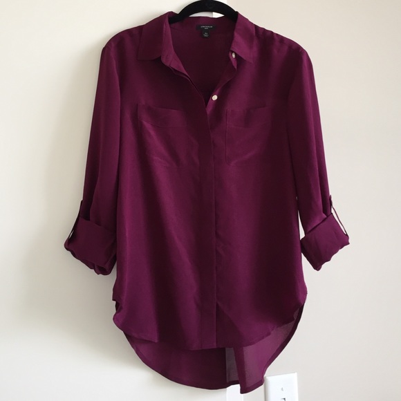 Ann Taylor Silk Utility Blouse