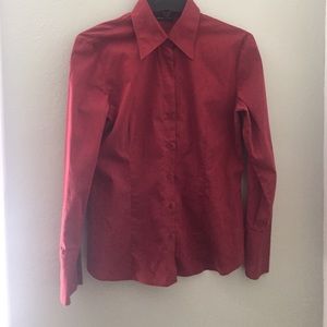 Burgundy/Red NY&Co. Button Down Shirt.