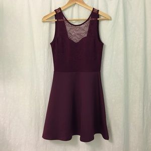 Lace Dress with Deep V Back