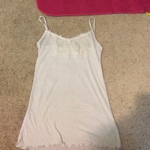White lacy aero tank