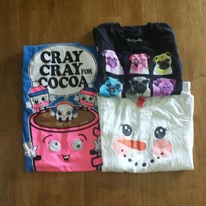 Girl's 3 Long sleeve shirts size 12