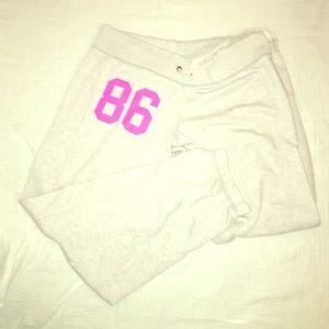 PINK cream sweatpants
