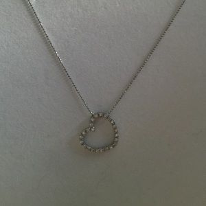 Floating Heart Rhinestone pendant