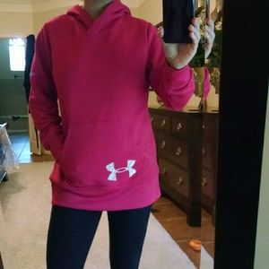 Hot pink Under Armour sweatshirt