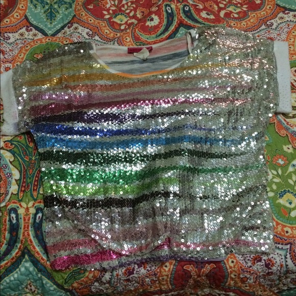 Sequined crop top