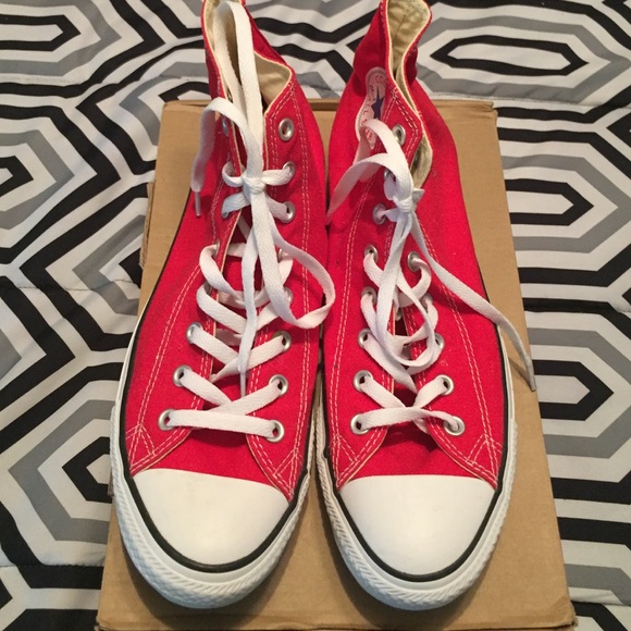 Red hightop converse