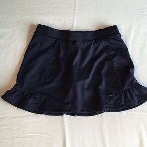 Girls Fila Navy ruffled sport Skort, Sz L