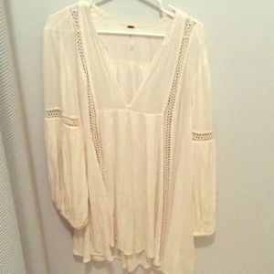 Free people new white boho tunic dress!!!