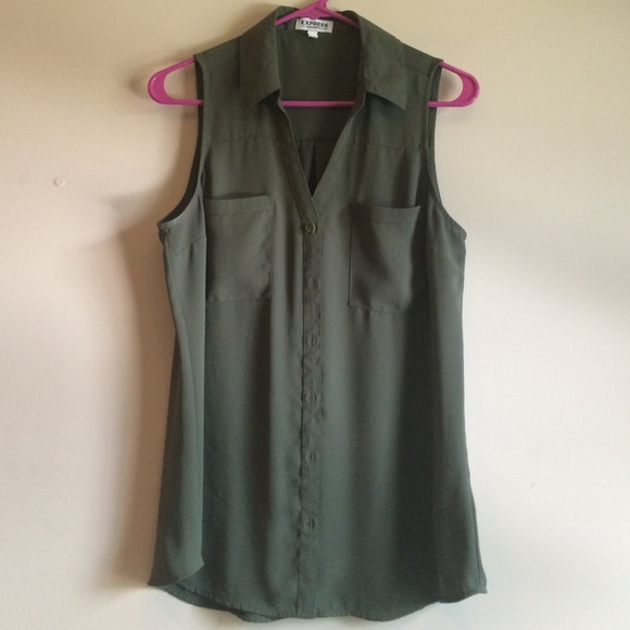 Portofino sleeveless button down
