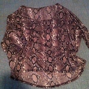 Animal print dolman top