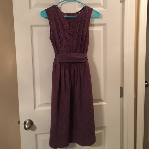 Dark mauve/ purple lace dress