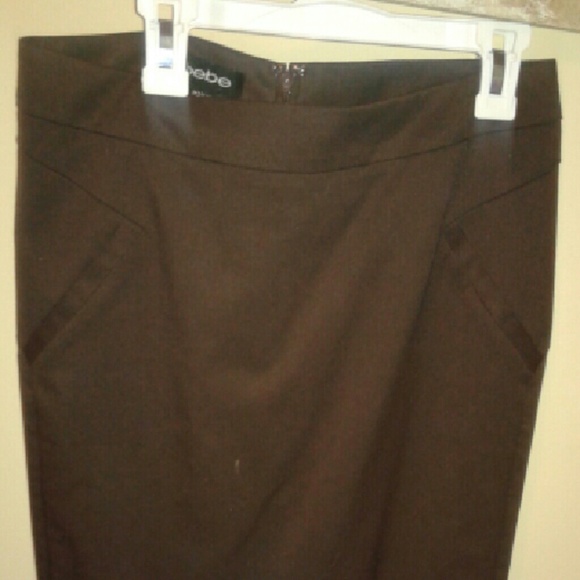 Bebe Brown Skirt