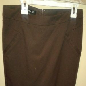 Bebe Brown Skirt