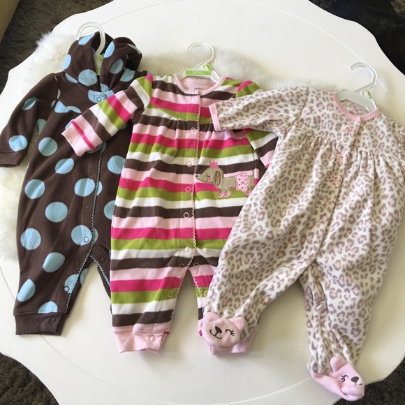 Carter's Other - NWT! Bundle of Baby Girl Fleece Onesies