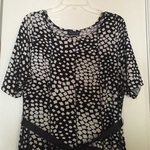 Classic black and white dress