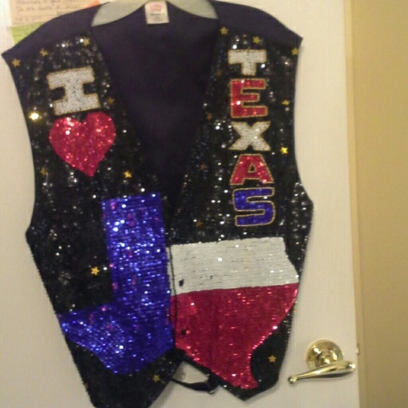 Sequined I ? Texas vest