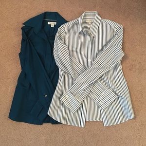 (2) Fitted button down