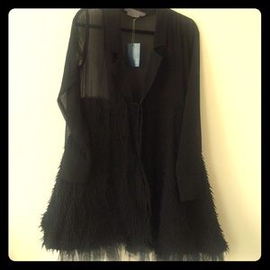 Black formal sheer textured dress