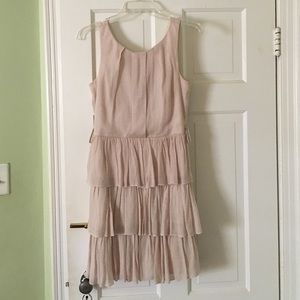 Nude pink ruffle dress