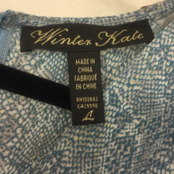 Blue snake skin pattern dress - Picture 2 of 4