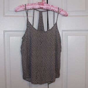Patterned strappy tank top
