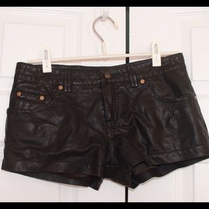 Free People pleather shorts