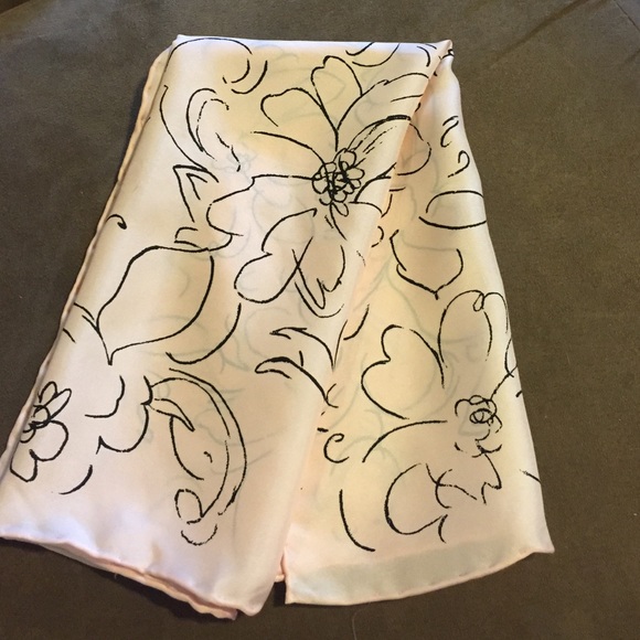 Pink/black scarf 21" x 21".