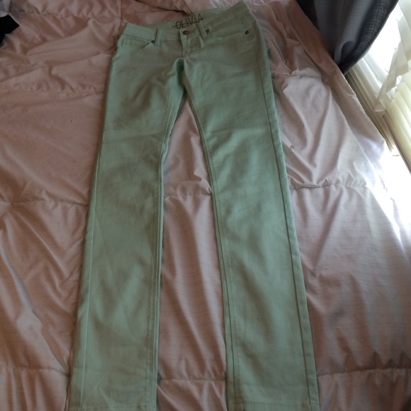 Delias mint colored jeans