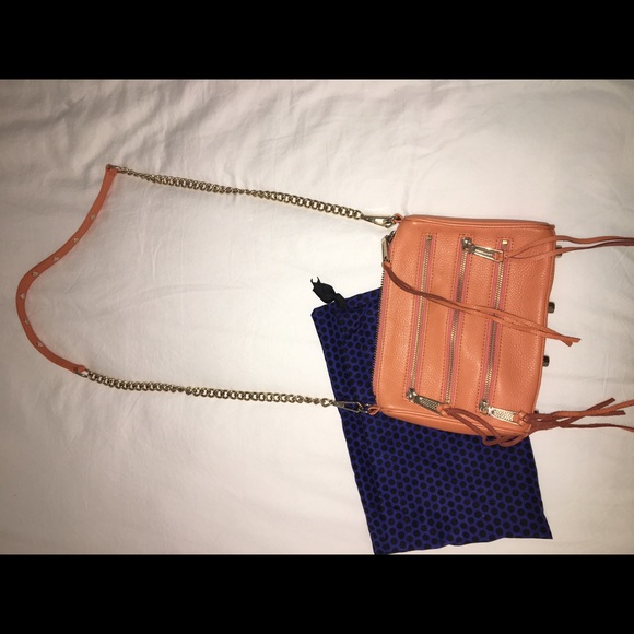 Rebecca minkoff orange crossbody purse