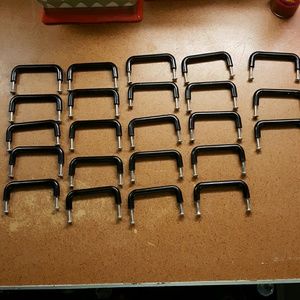 Lot of 23 black drawer pulls kitchen cabinets